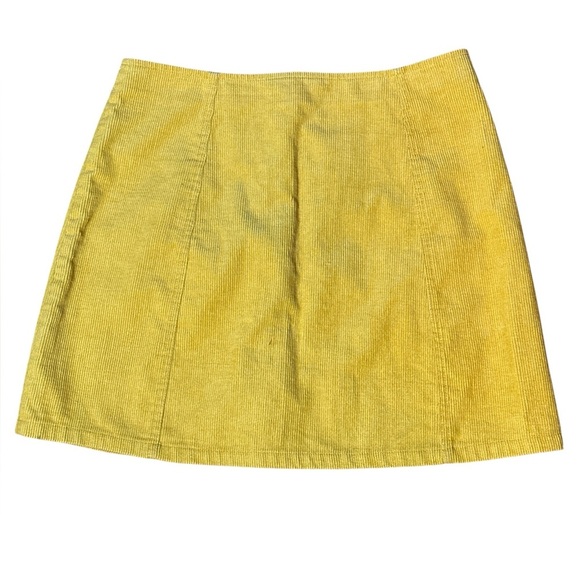 Button-Front Corduroy a-line mini Skirt - Picture 2 of 6